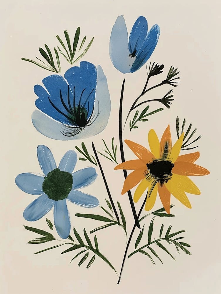 Painted Florals Love In A Mist 1