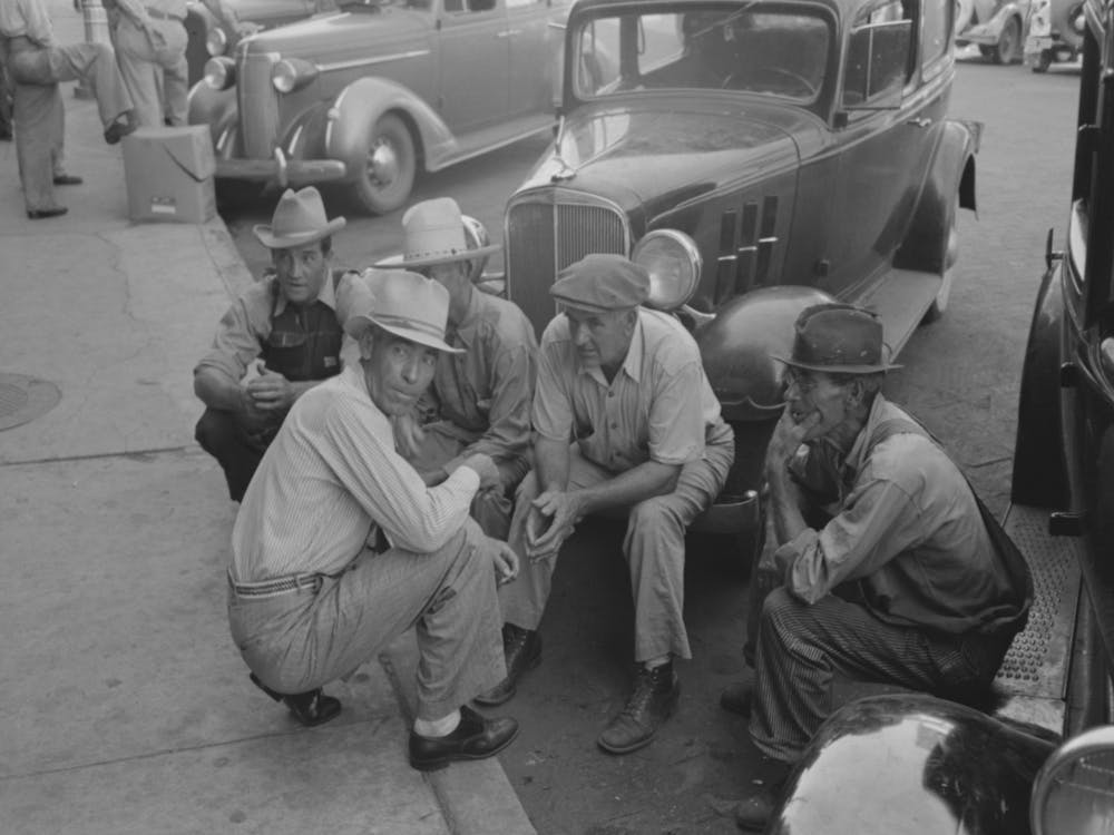 Untitled Photo, Possibly Related To Group Of Men Talking In Street Of Muskogee, Oklahoma By Russell Lee