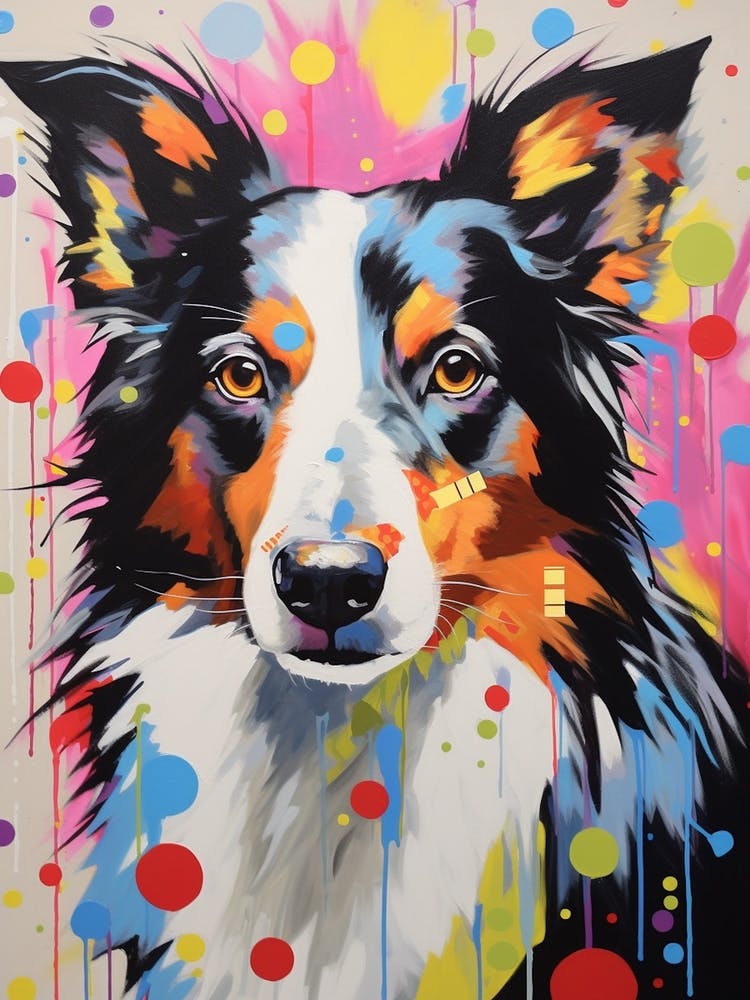 Border Collie Pop Art Inspired 5