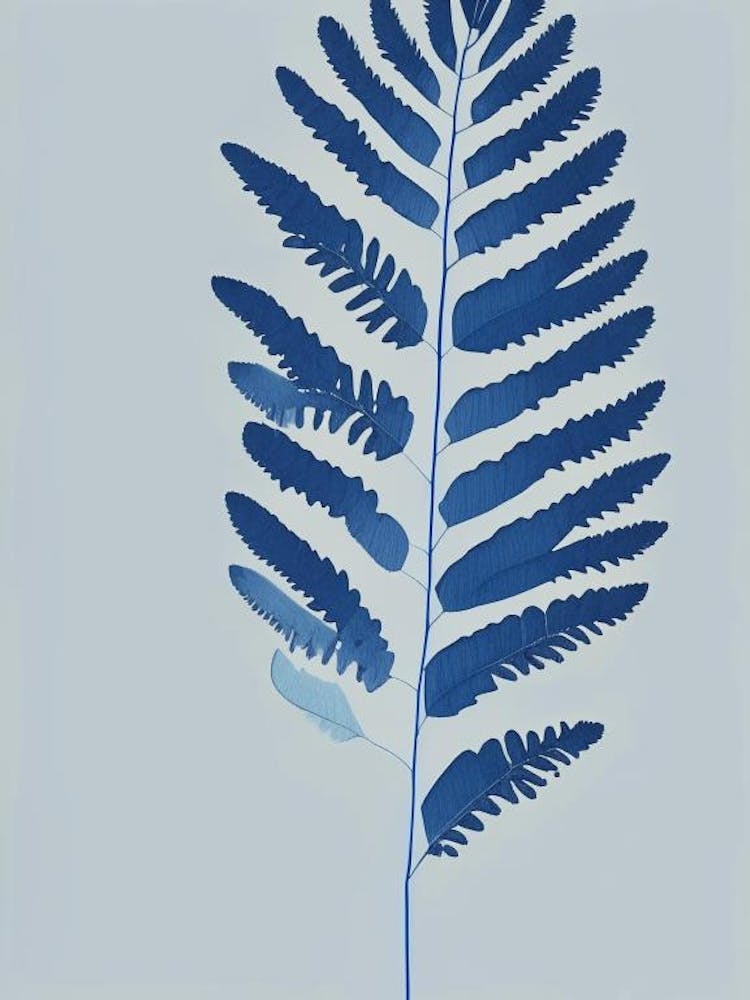 Crisped Blue Fern Simplicity
