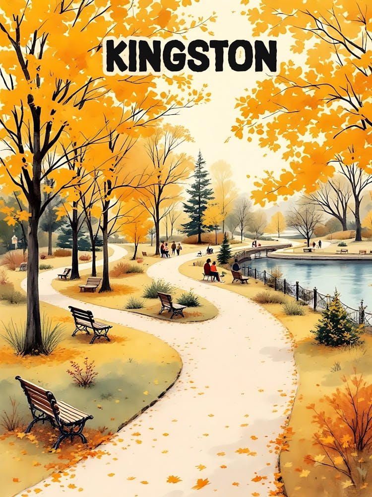 Kingston Watercolor Vintage Travel V 05