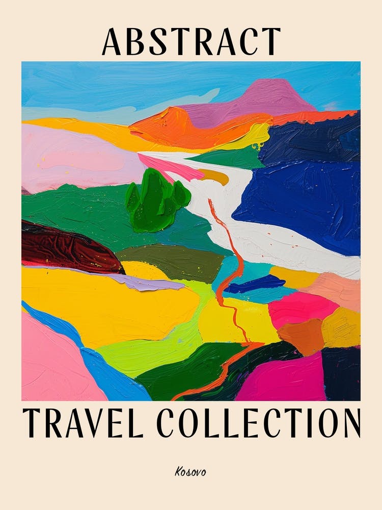 Affiche Collection Voyage Abstrait Kosovo 3