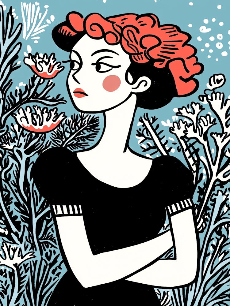Woman In The Sea