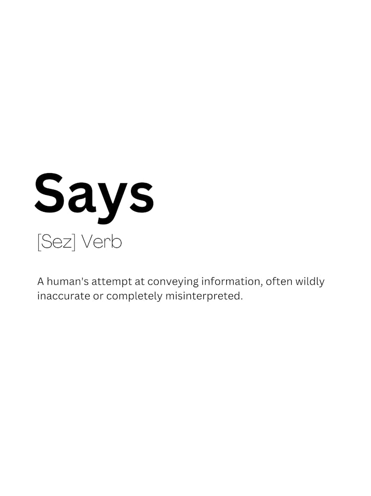 Says Definition Meaning