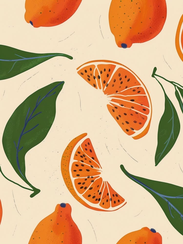 Citrus Fruit Pattern Illustration 1
