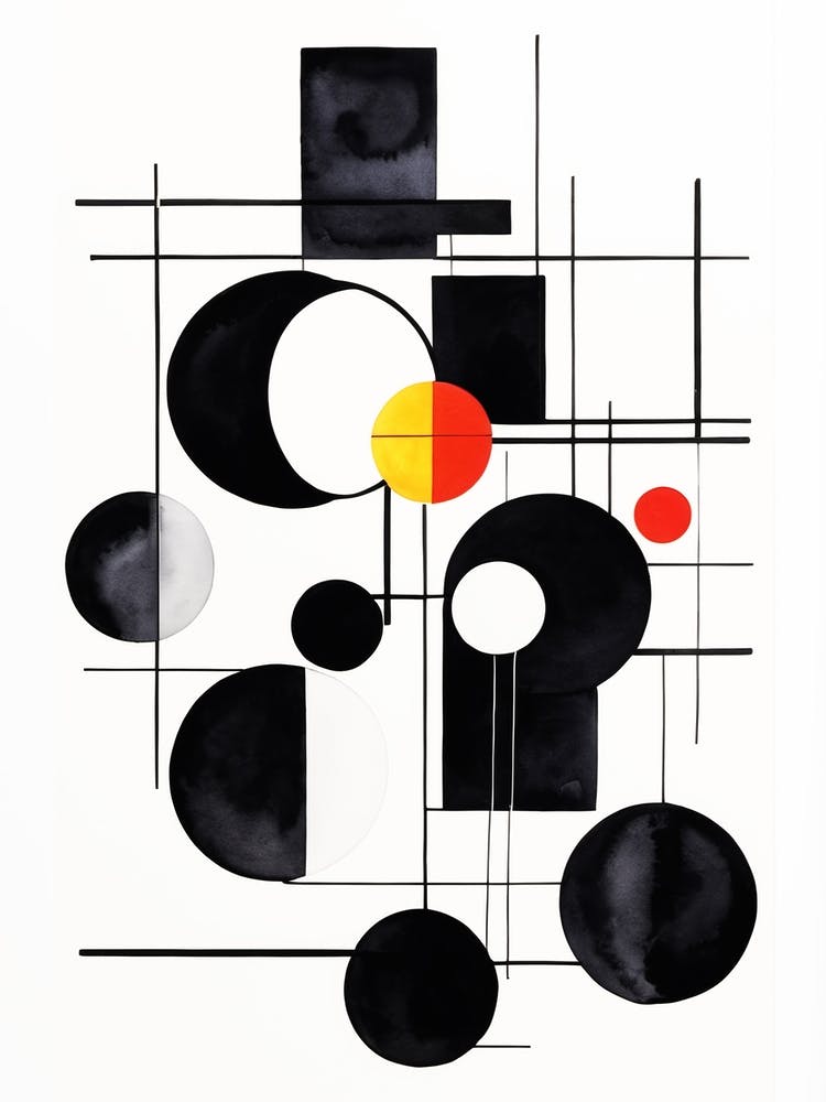 Abstract Black And White Painting