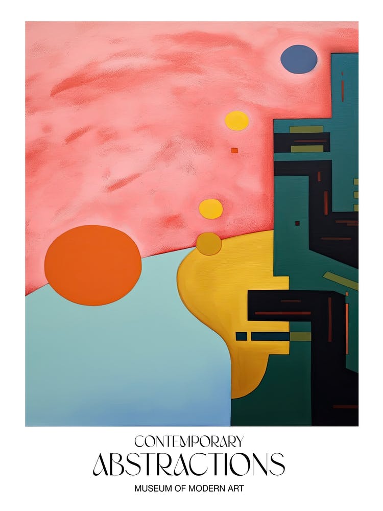 Pop Colour Abstract Painting 4 Exhibition Poster