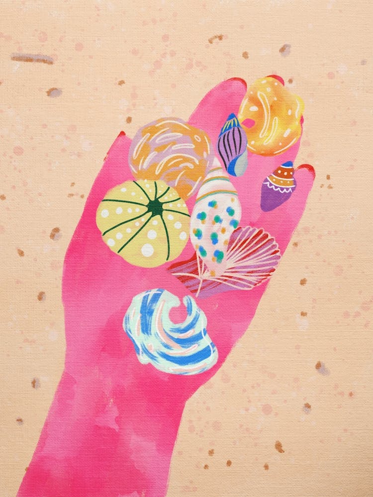 Hand Holding Seashells