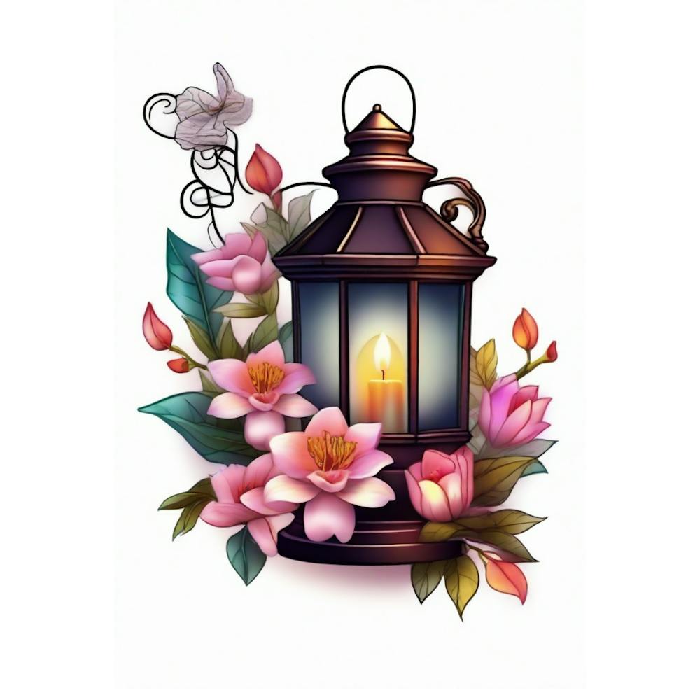Lantern With Flowers