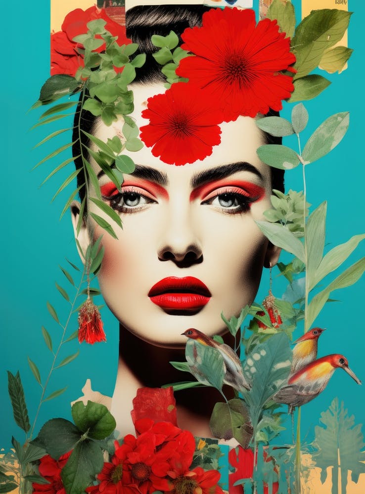 Mexican Woman With Flowers 1