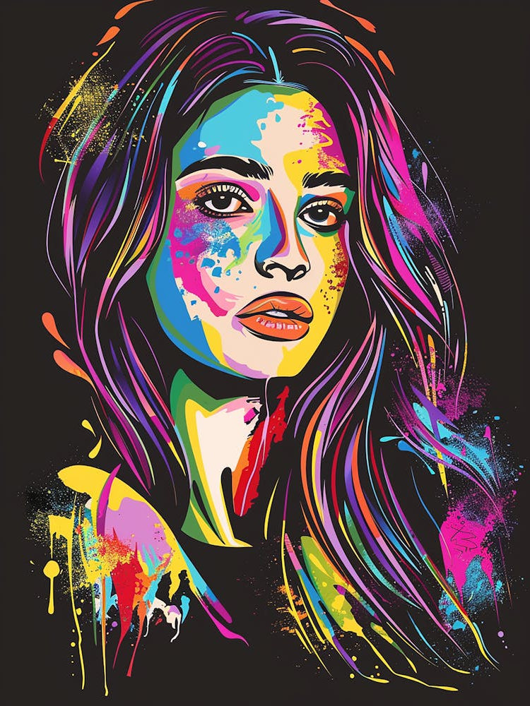 Girl With Colorful Paint
