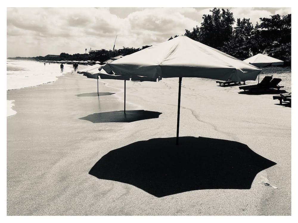 Strandschirm-Schatten