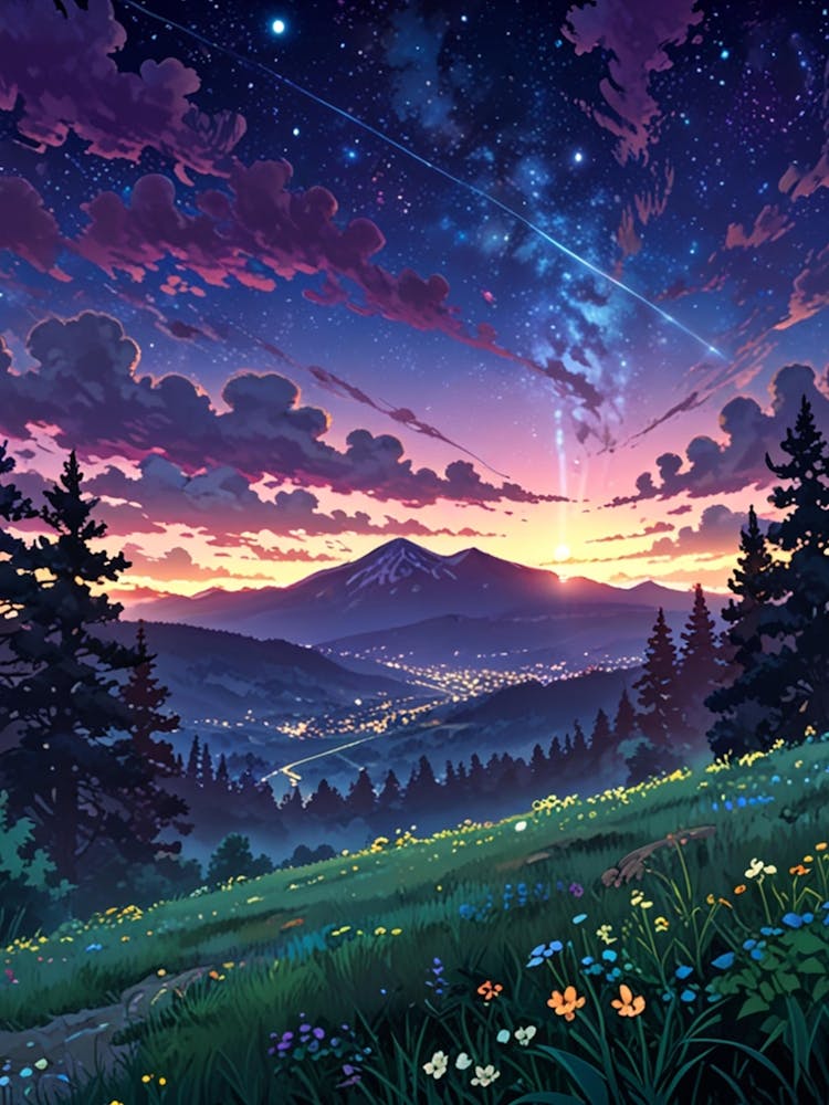 Night Sky Anime aesthetic 41