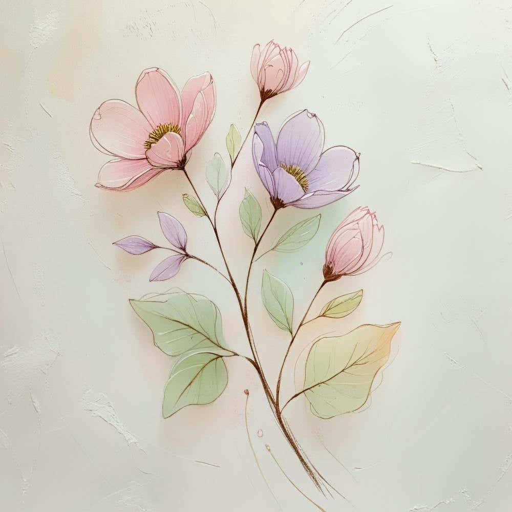 Watercolor Flowers Art