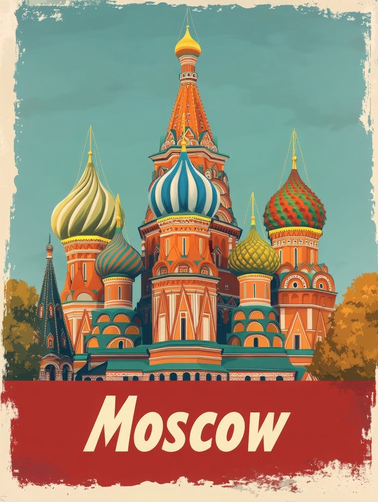 Aihrgdesign Une Affiche de Voyage Vintage de Moscou 2