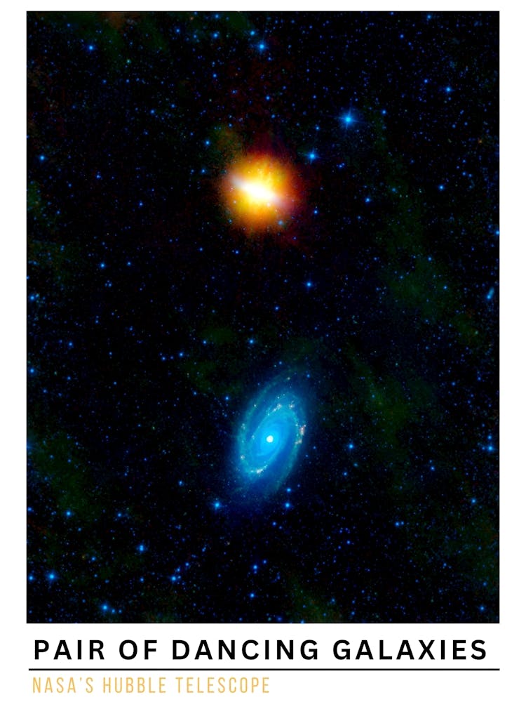 Paar tanzender Galaxien