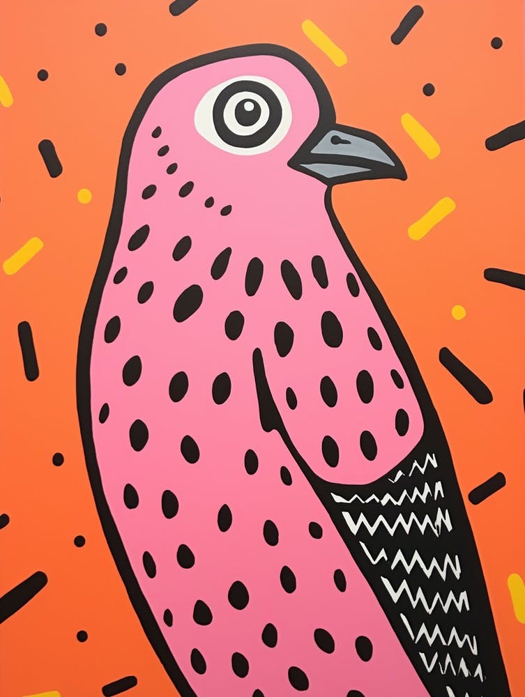 Pink Polka Dot Falcon 2