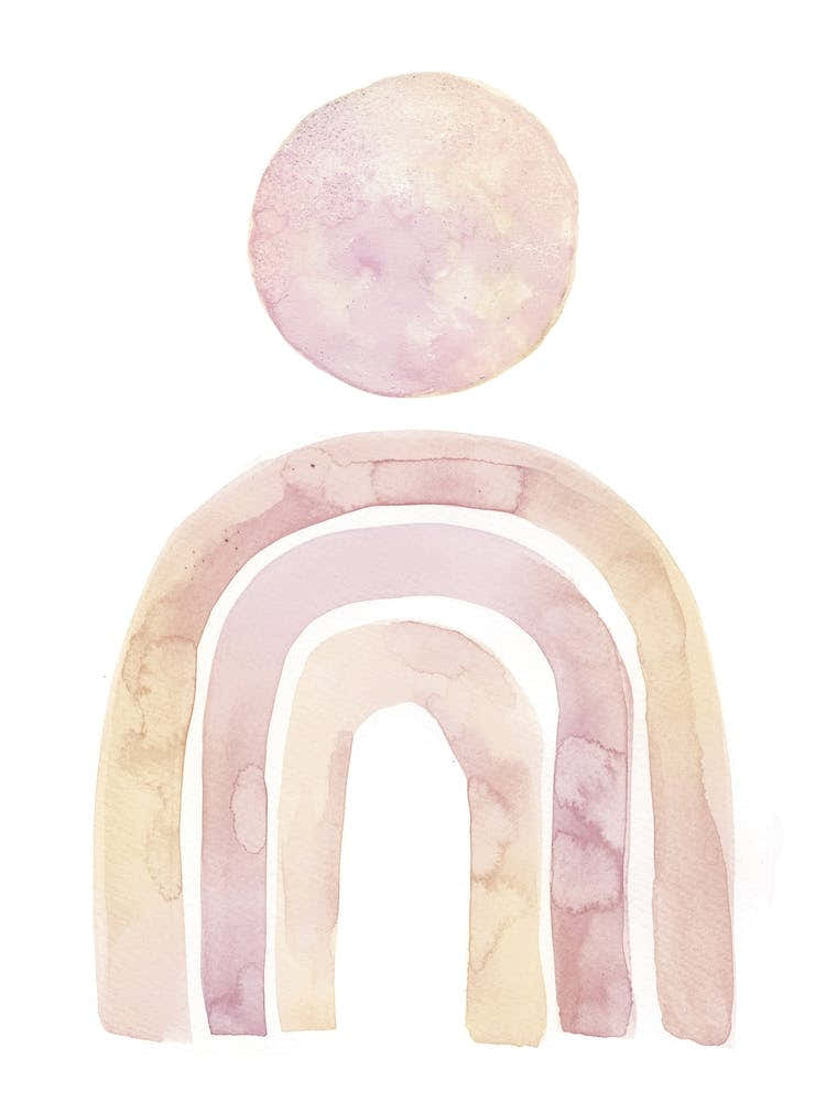 Pastel blush Watercolor Rainbow
