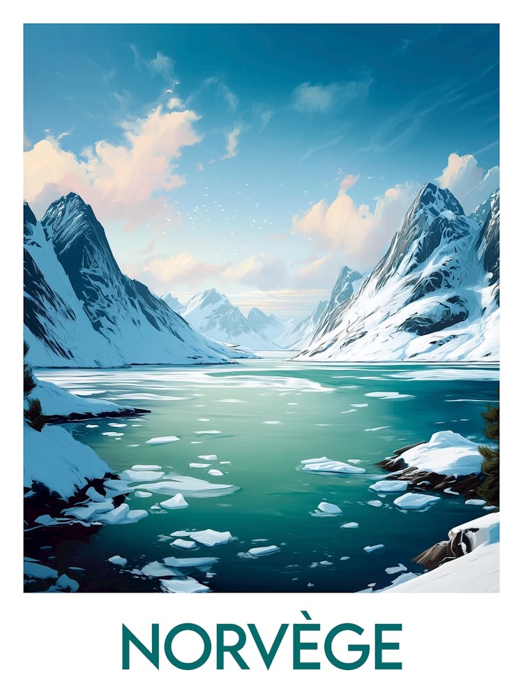 Affiche de voyage Norvège