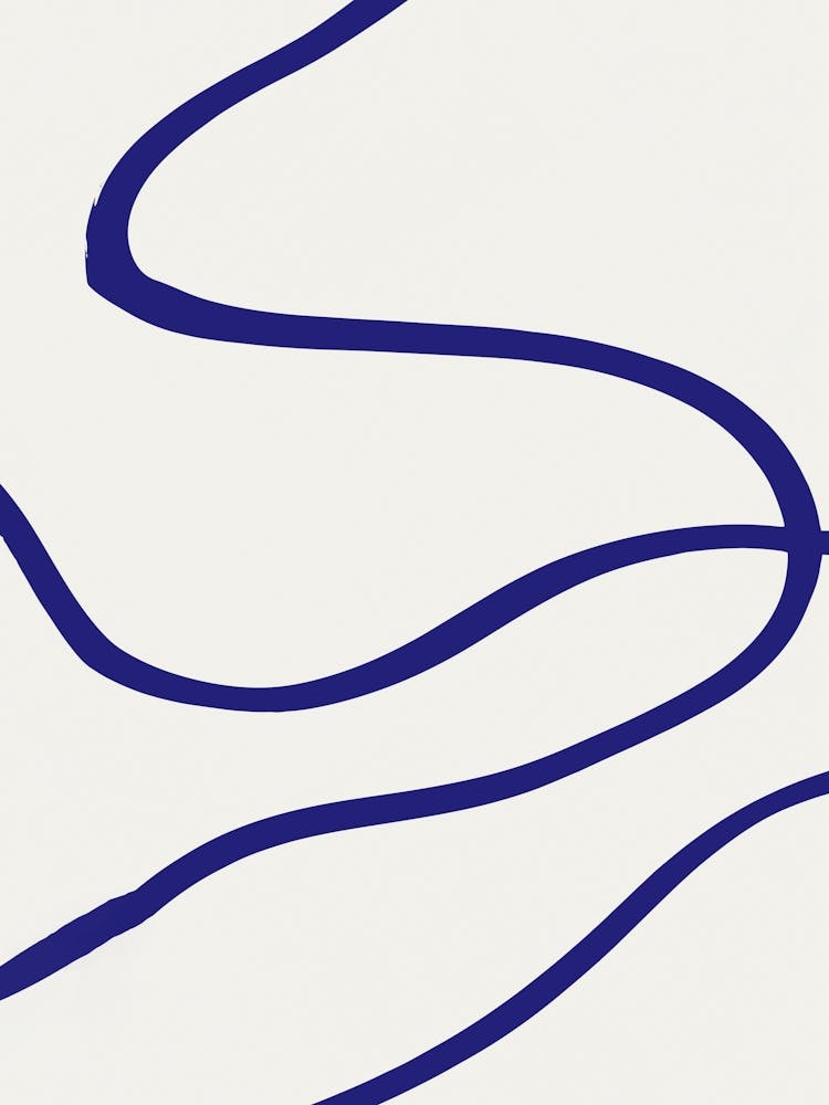 Blue Line art Abstract Art Poster_2483674