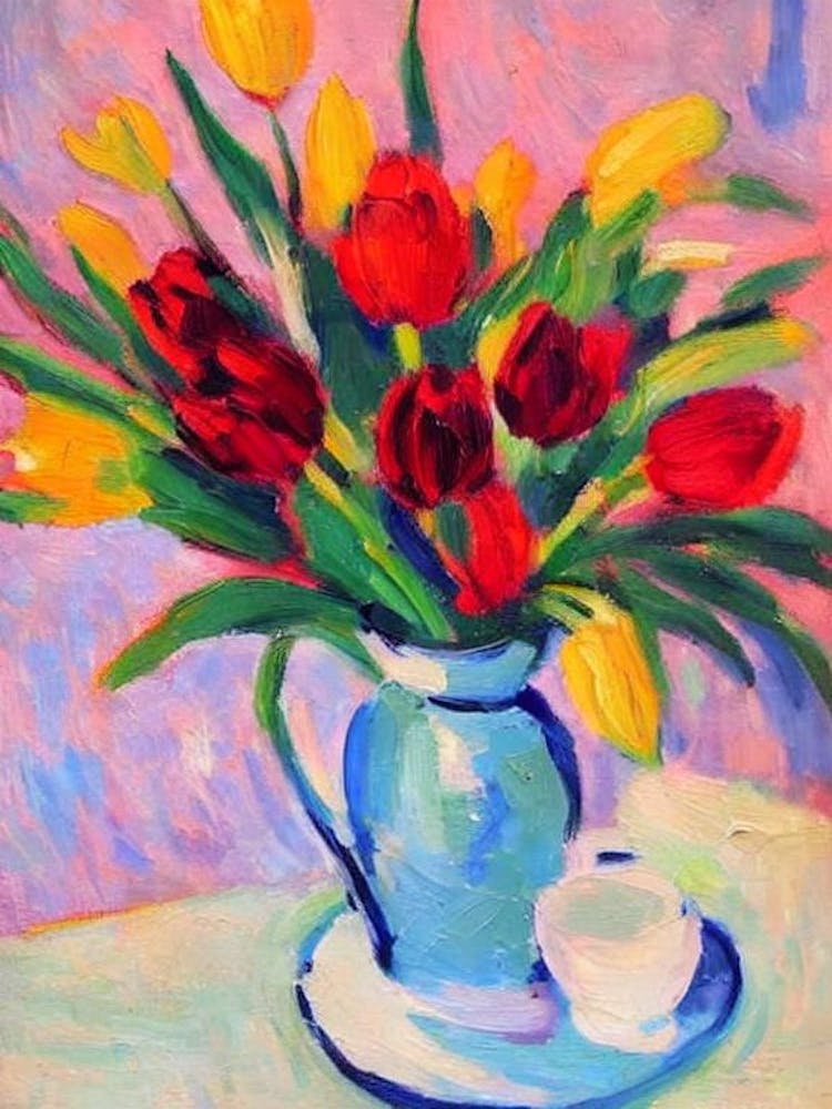 Tulips 2  Matisse Style Flower