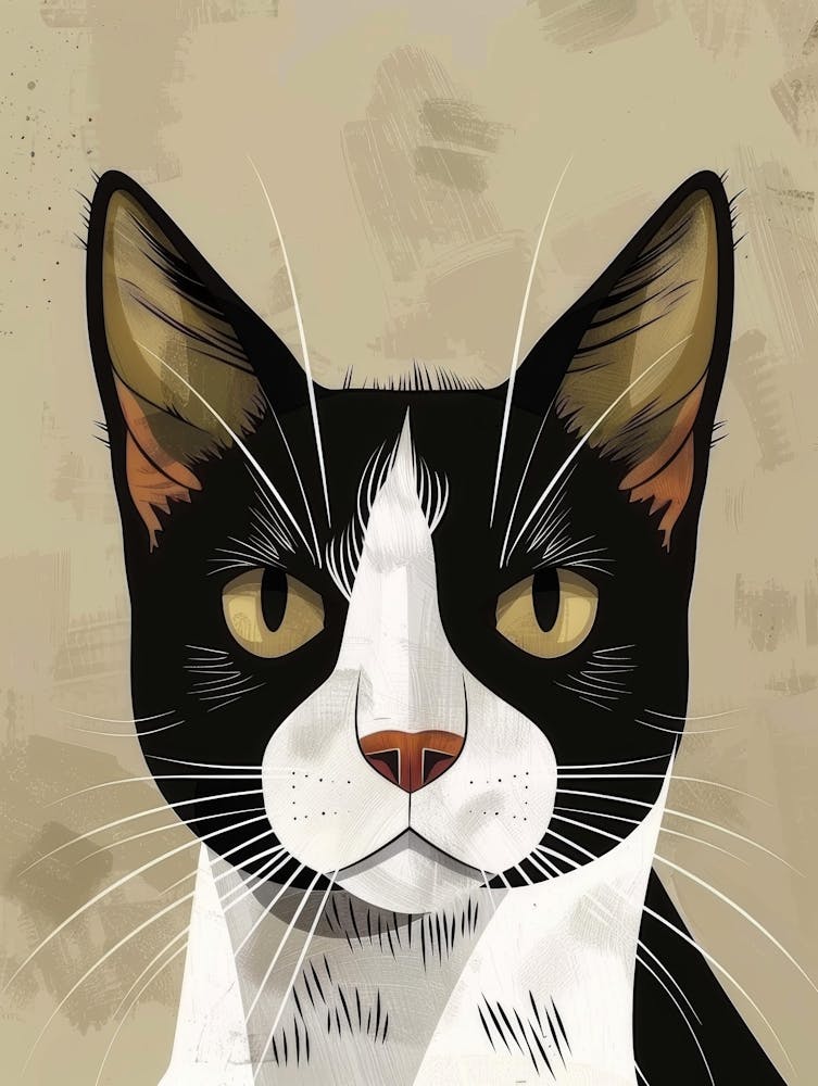Black And White Cat 23