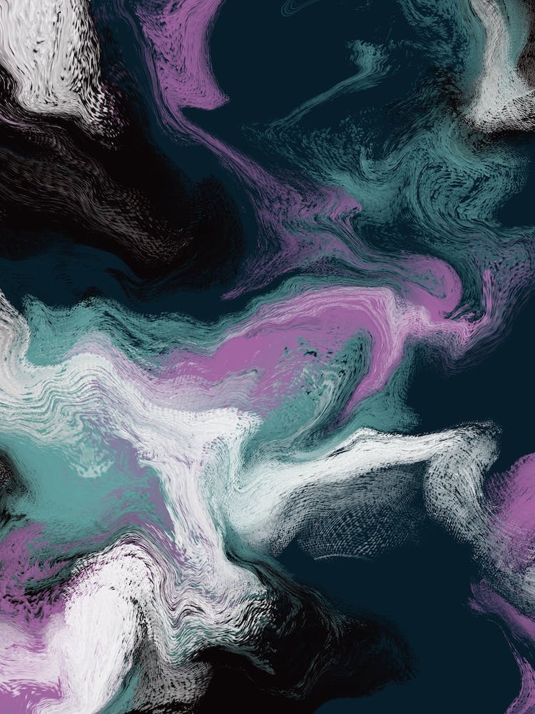Fluid Abstract Oil Purple Green 3