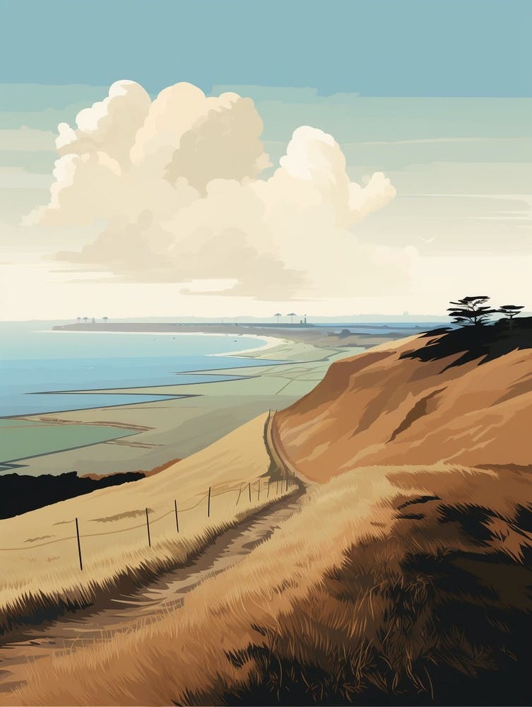 The Cleveland Way England 2 Wanderweg-Landschaft