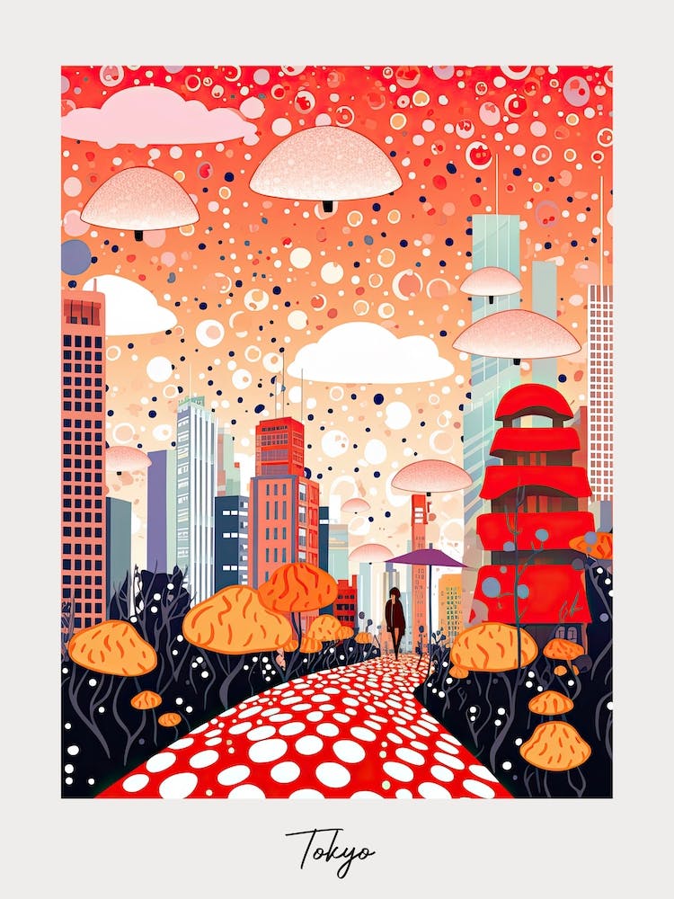 Poster Of Tokyo, Illustration In The Style Of Pop Art 1