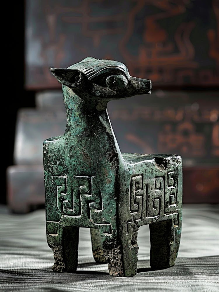 Abstract Art, Minimalist Style Styling,A Small Clay Box In The Shape Of An Animal, With A Low Sided Style 1