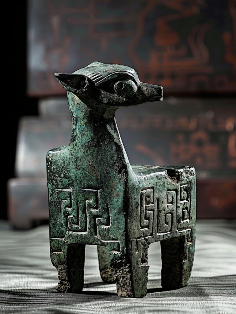 Abstract Art, Minimalist Style Styling,A Small Clay Box In The Shape Of An Animal, With A Low Sided Style 1