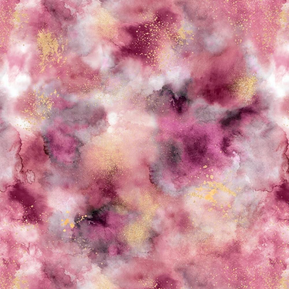 Smoky Marble Watercolor Pink Square