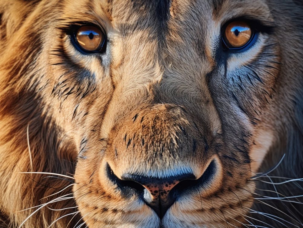 African Lion Eyes Realism Painting2