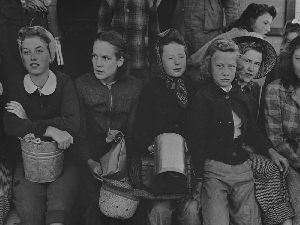 High School Girls Who Are Going To The Pea Fields, Nampa, Idaho By Russell Lee