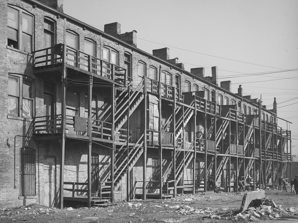 Back Of Apartment House Rented To African Americans, Chicago, Illinois By Russell Lee