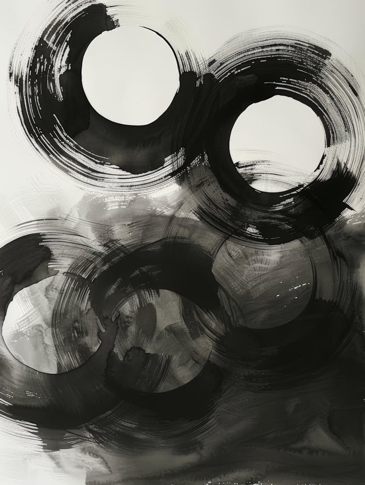 Black And White Circles 5