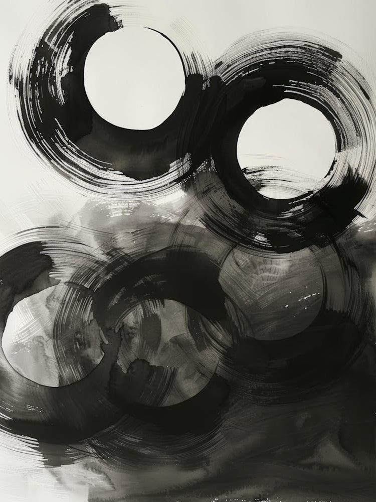 Black And White Circles 5