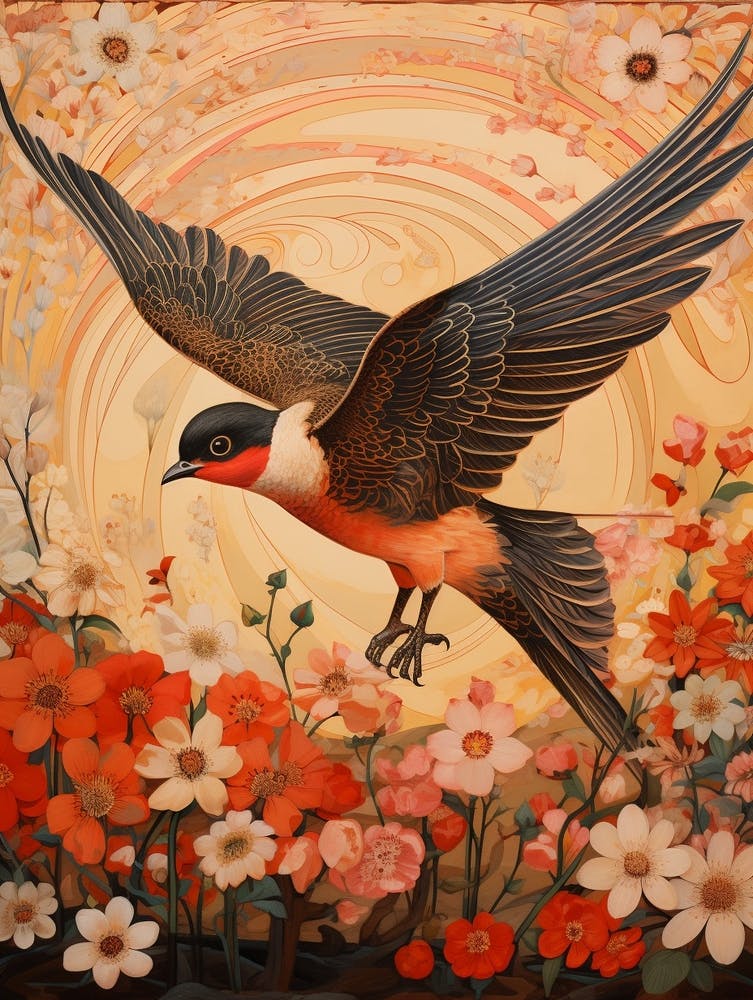 Barn Swallow 1 Detailed Bird Painting