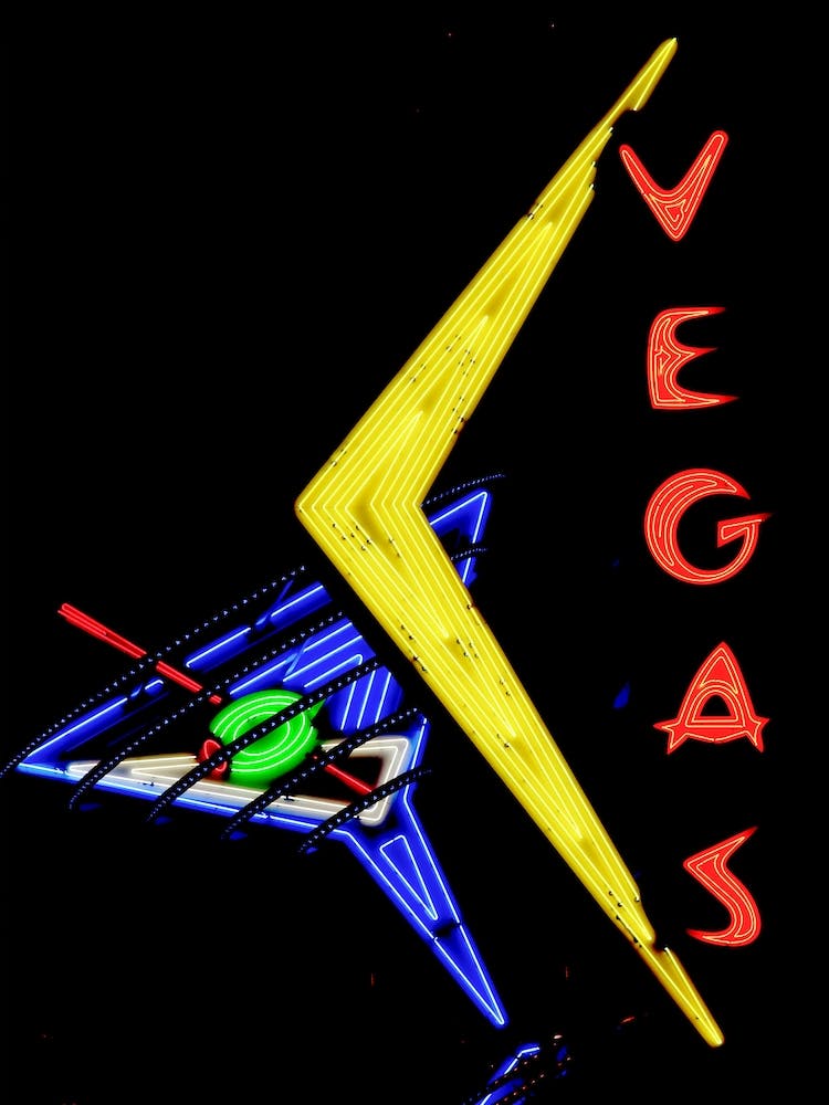 Enseigne néon de cocktail à Las Vegas