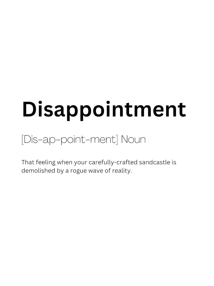 Definition von Enttäuschung