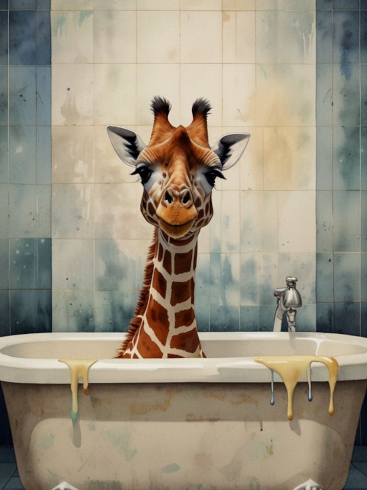Giraffe In Bath