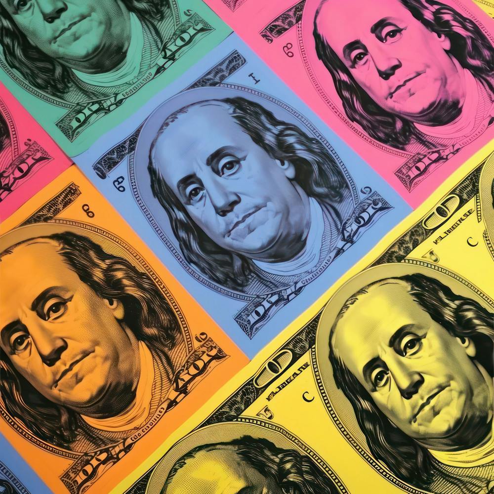 Dollar Bills Pop Art 3