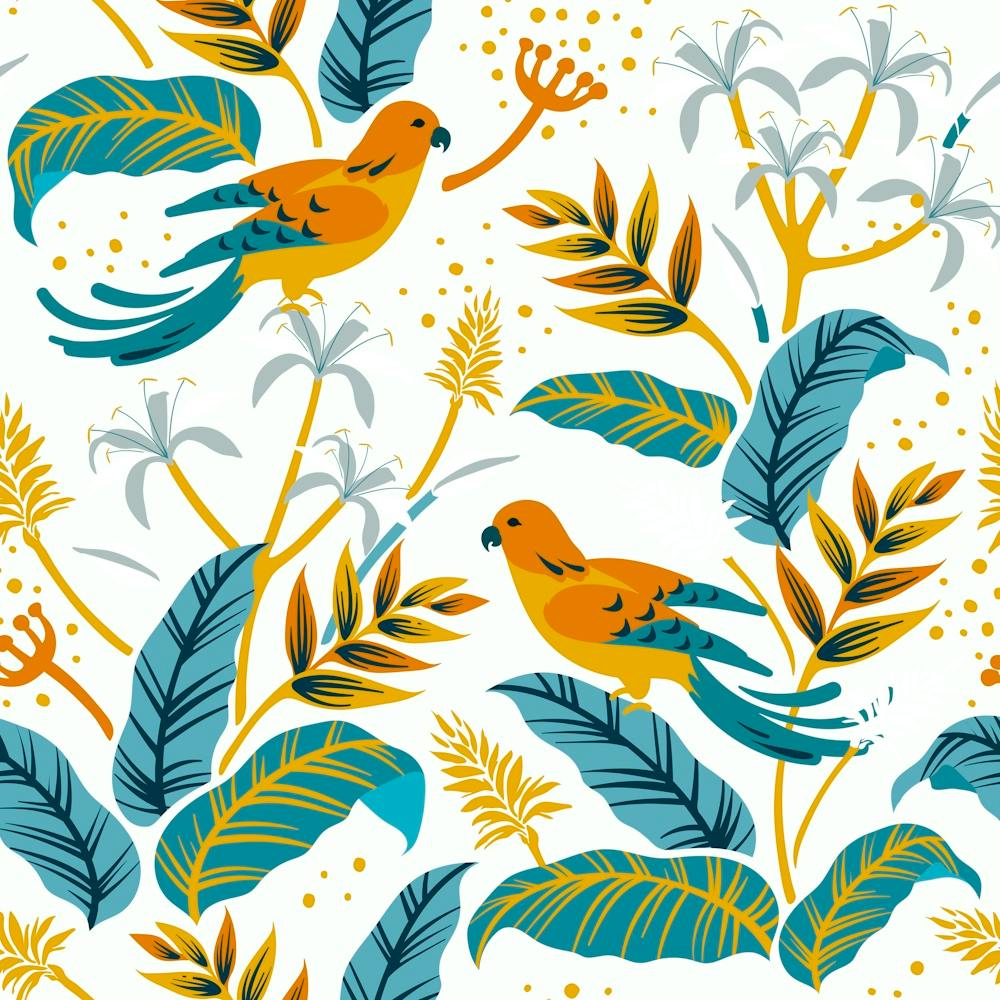 Artwork Backdrop Bird Blue