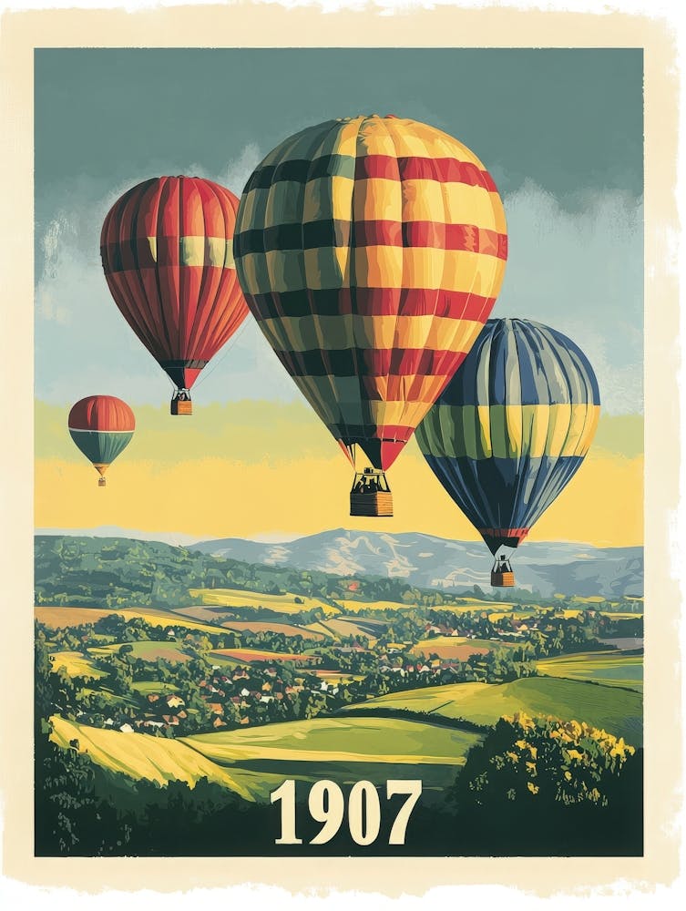 Aihrgdesign A Vintage Travel Poster Of A 1907 Hot Air Balloon 2e28e4d0 A20e 4e7f A45c Be4fb09218ff 3