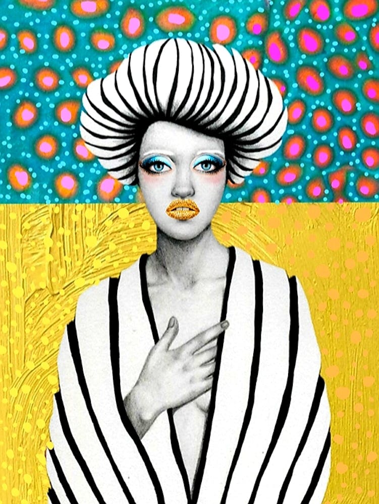 Woman - fashion - colors - photo montage