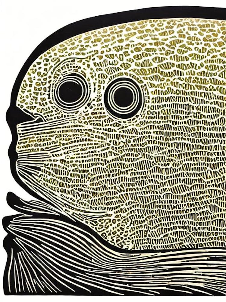 Queensland Blenny II Linocut