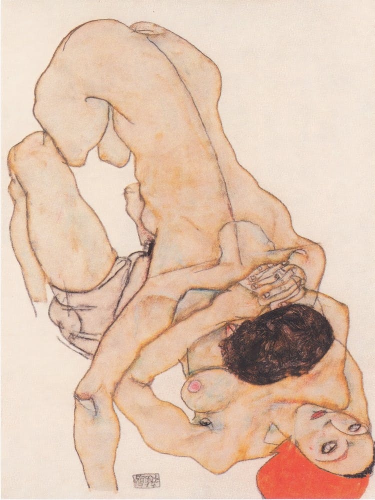 Lesbian Lovers (1914), Egon Schiele