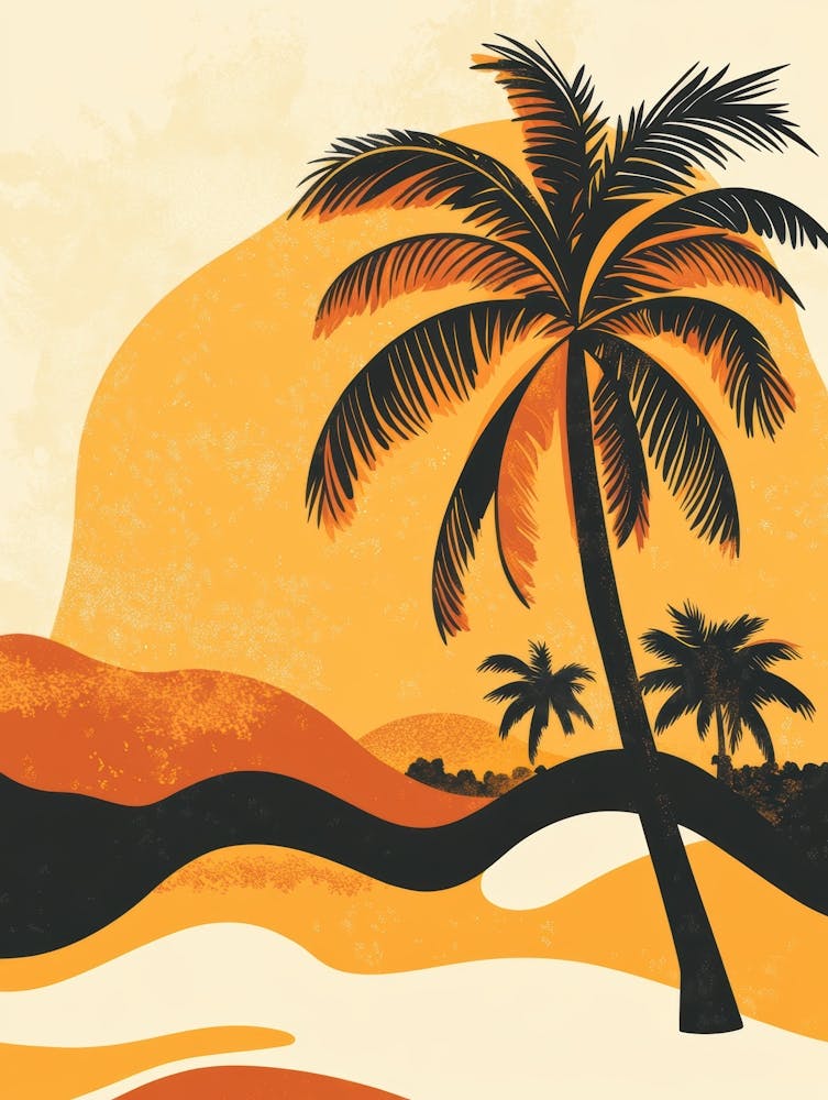 Sunset With Palm Trees 10