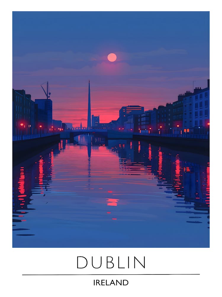 Dublin At Sunset