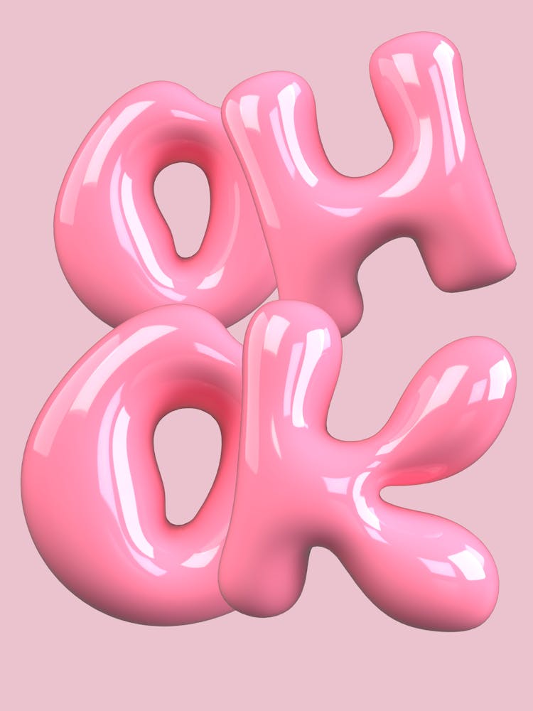 Pink Letter O